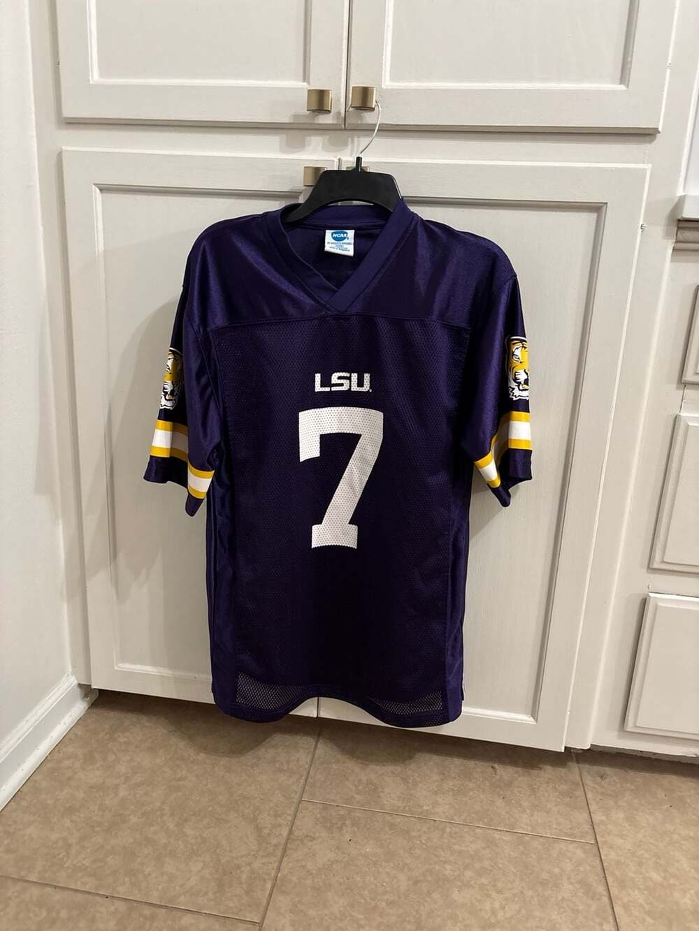 Knights Apparel LSU Tigers #7 Purple Football Jersey Size Small